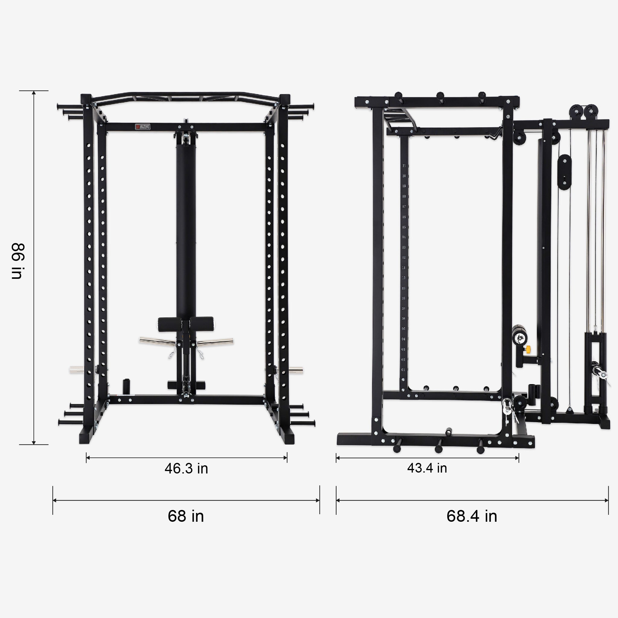 Altas Strength Light-commercial Equipment Squat Rack AL-3028