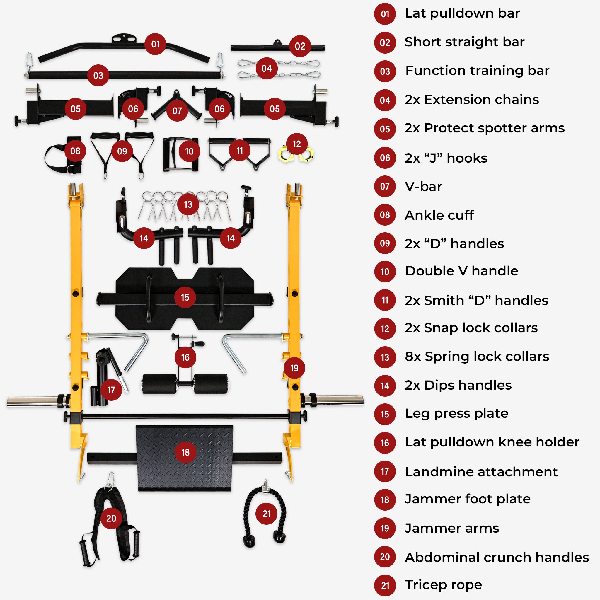 Christmas Combo - Smith Machine AL-3061B + Bench AL-4026 + Olympic Barbell