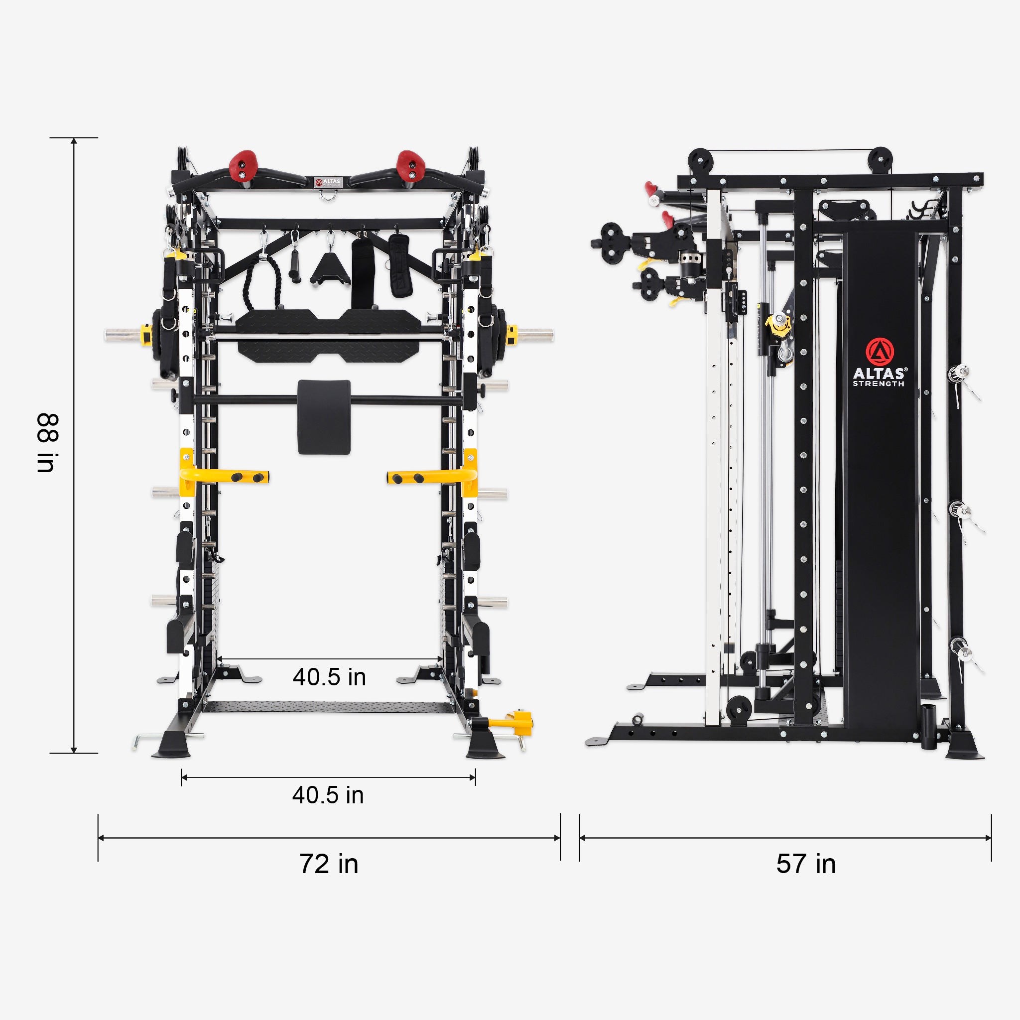 Black Friday Combo - Smith Machine AL-3087B + Bench AL-4026 + Olympic Barbell