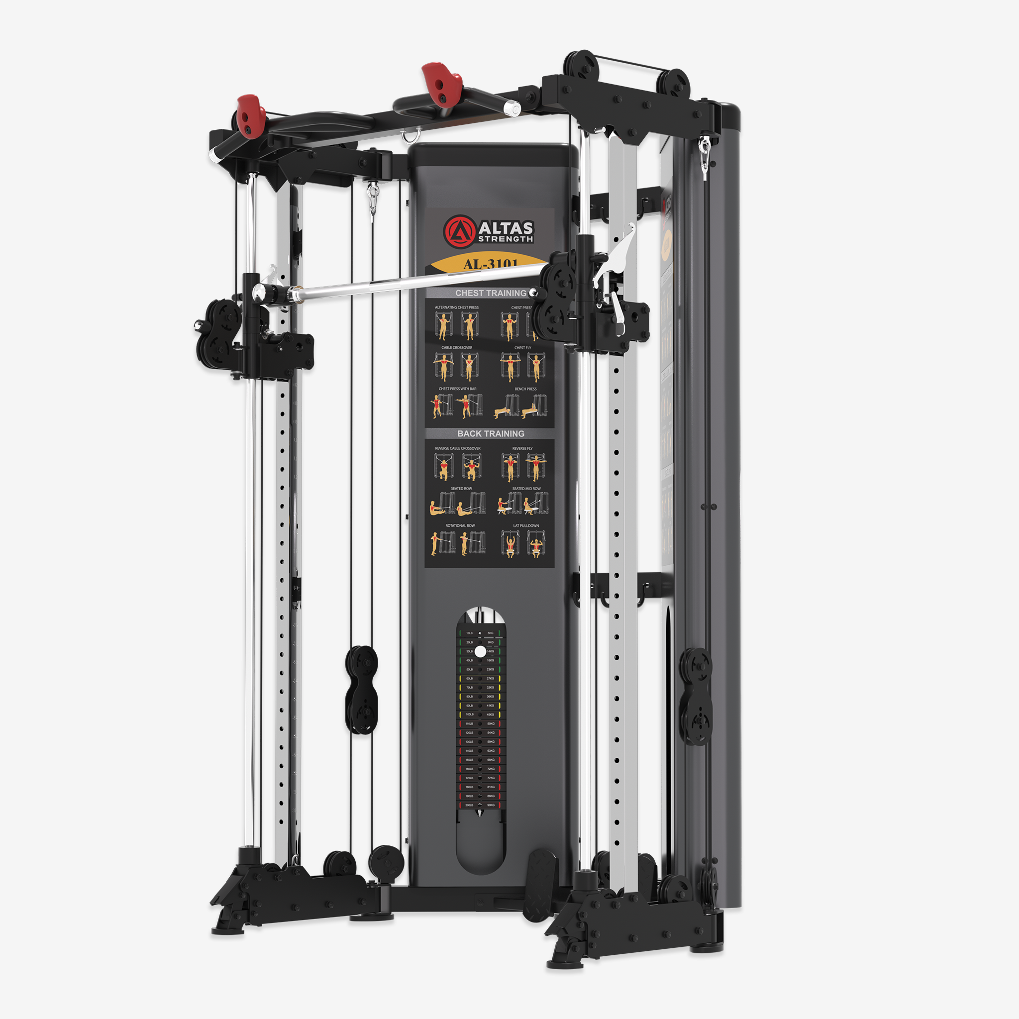 Folding Home Gym Smith Machine With Pulley System Gym Squat Rack AL-3101