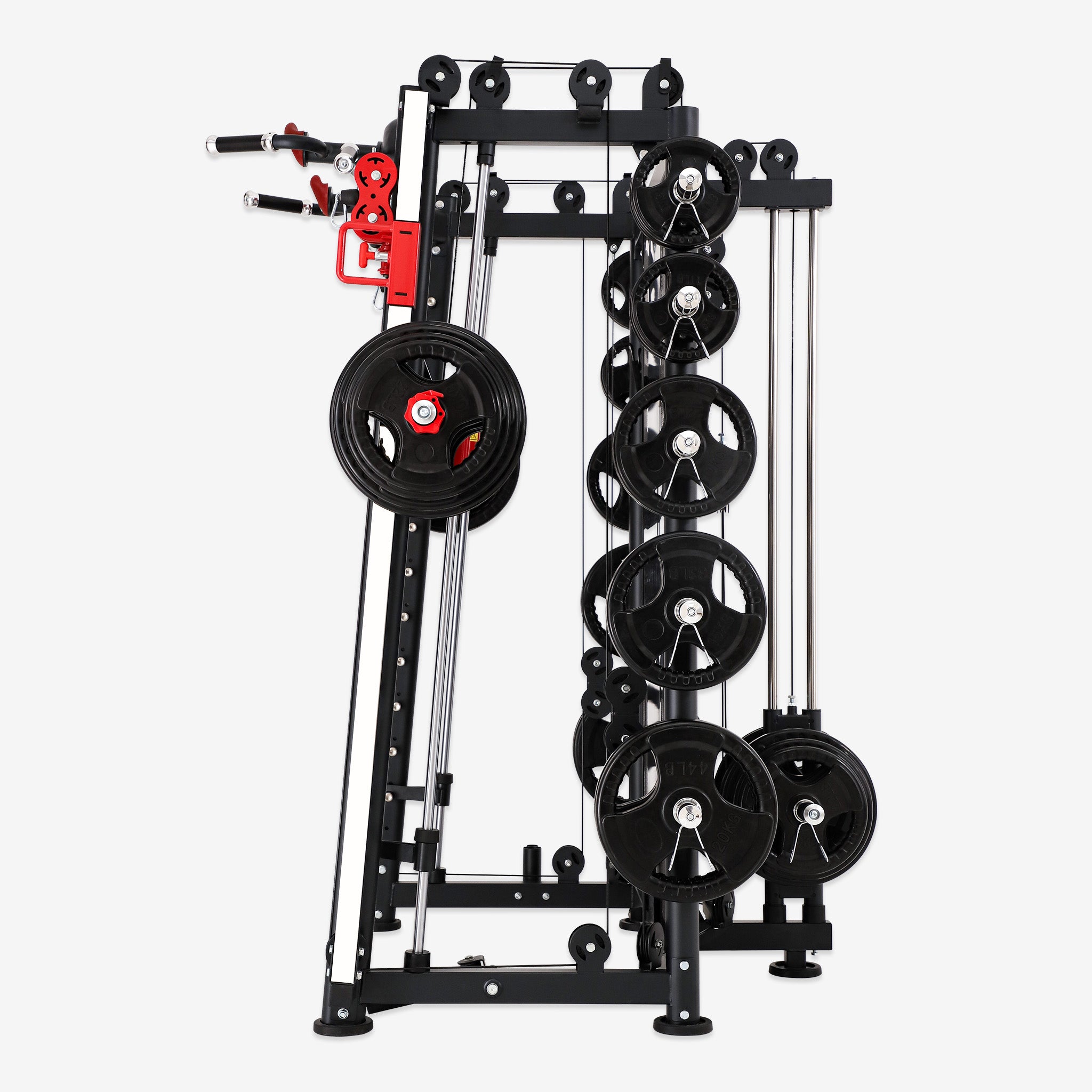 Altas Strength Multi-Function Smith Machine Black And Red 2000IB Workout Light Commercial Fitness Equipment AL-3000Y