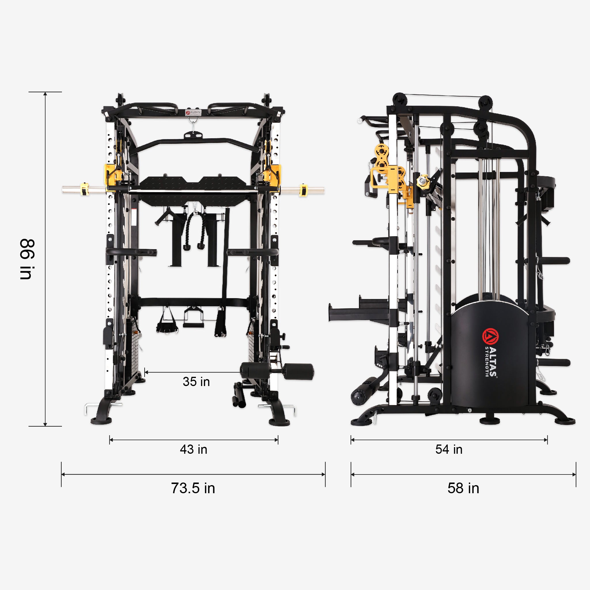 Black Friday Combo - Smith Machine AL-M810 + Bench AL-4026 + Olympic Barbell