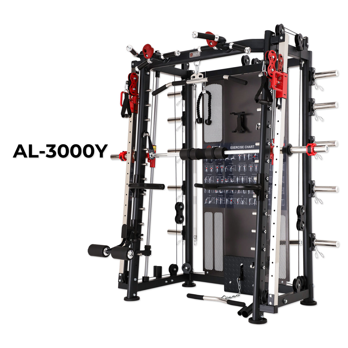 Cambo—Multi-Function Smith Machine 2000LB AL-3000Y+Bench+Accessories