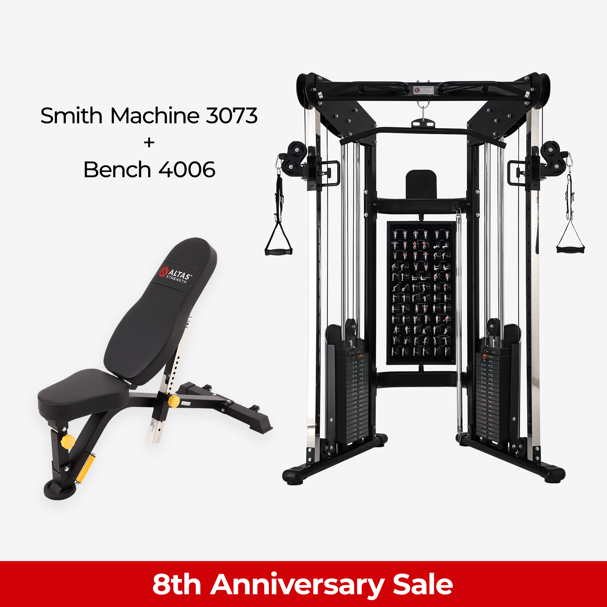 8th Anniversary Combo - Strength Machine AL-3073 + Bench AL-4006