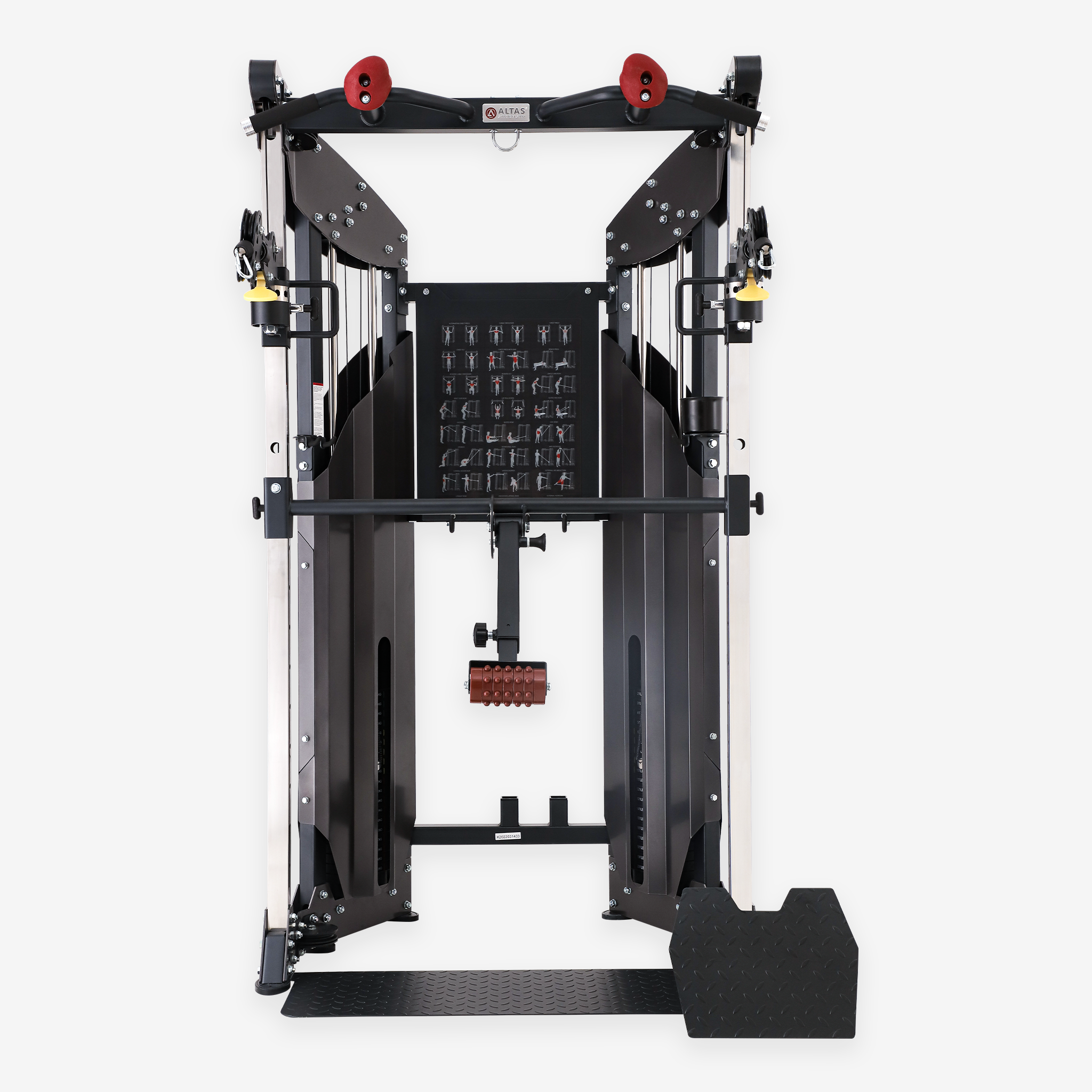 Altas Strength Multi Function Trainer Exercise Machine Black Workout Light Commercial Fitness Equipment AL-3075