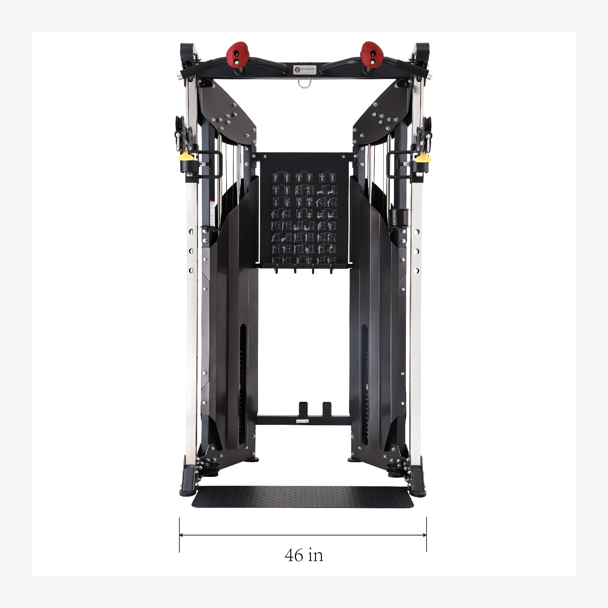 Altas Strength Multi Function Trainer Exercise Machine Black Workout Light Commercial Fitness Equipment AL-3075 (Pre-Order)