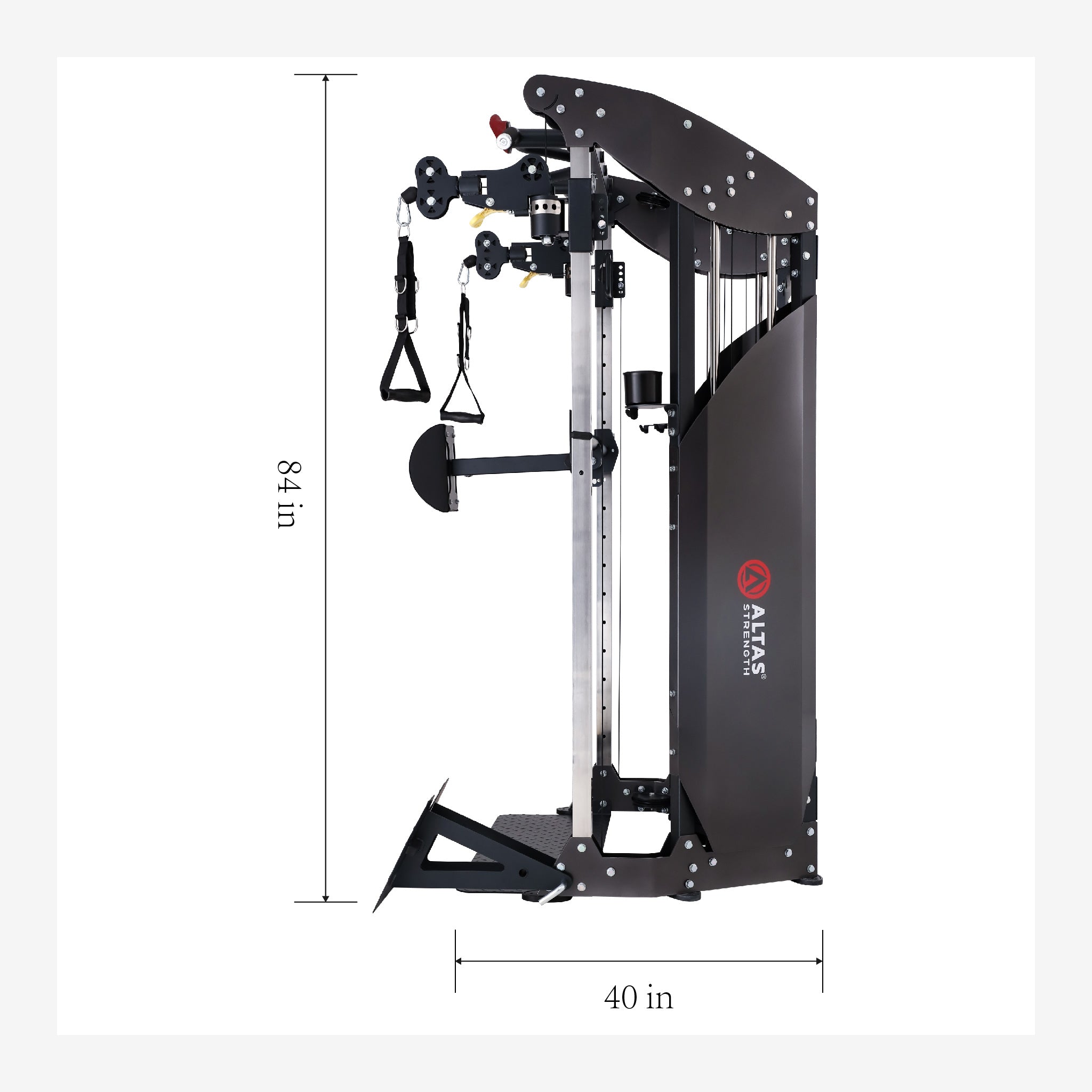 Altas Strength Multi Function Trainer Exercise Machine Black Workout Light Commercial Fitness Equipment AL-3075 (Pre-Order)