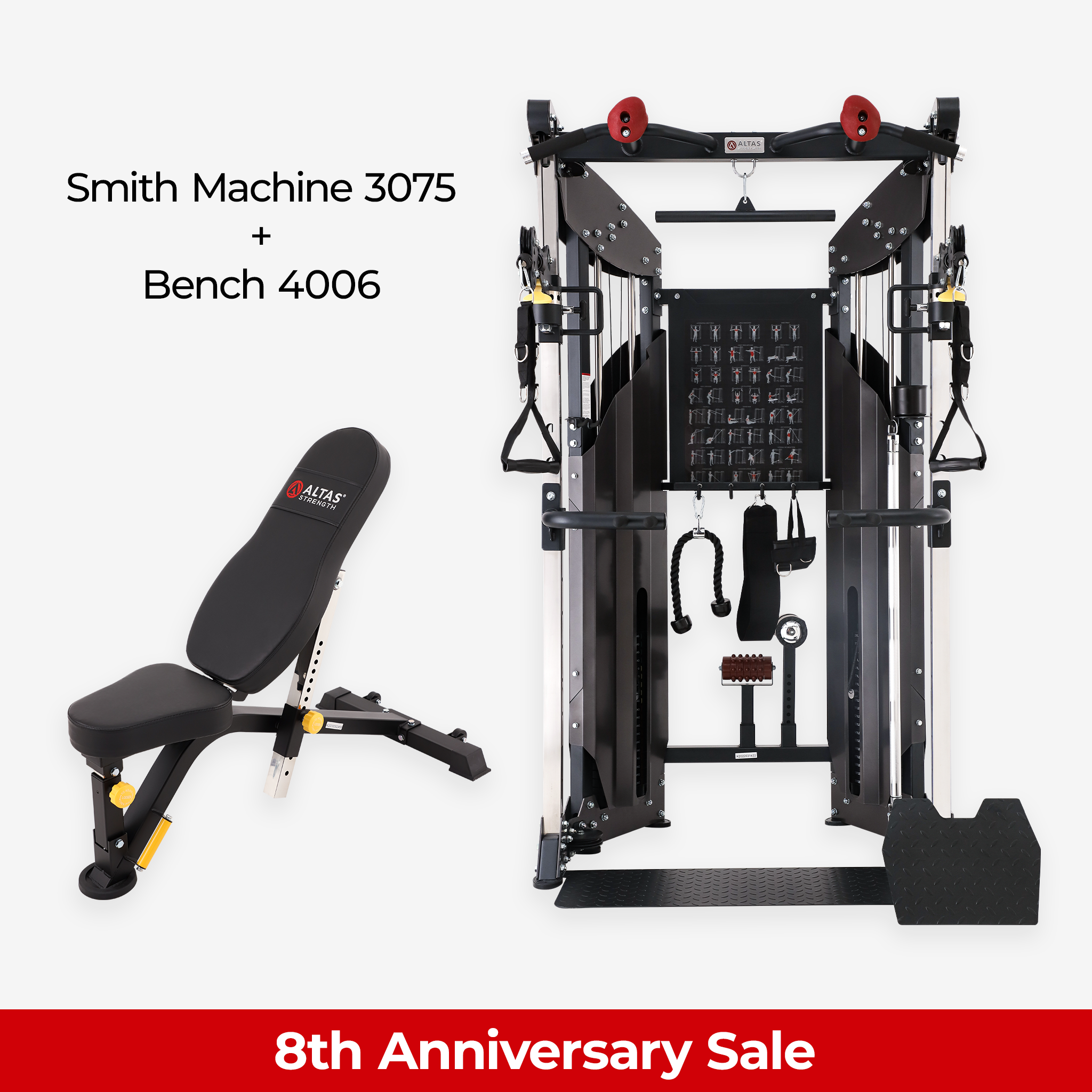 8th Anniversary Combo - Strength Machine AL-3075 + Bench AL-4006