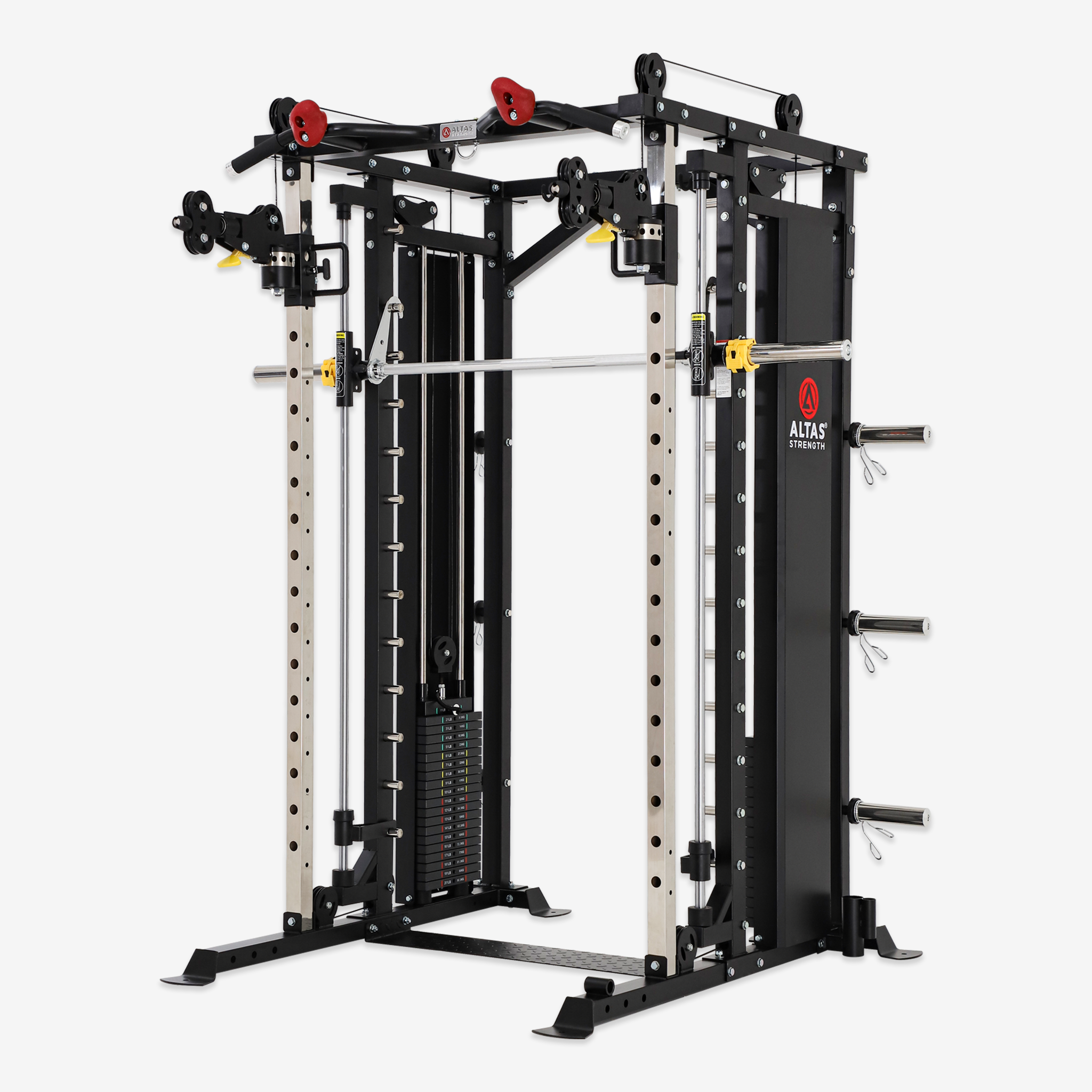 Combo - Smith Machine AL-3087B + Bench AL-4026 + Olympic Barbell + 150lb Weight Plate