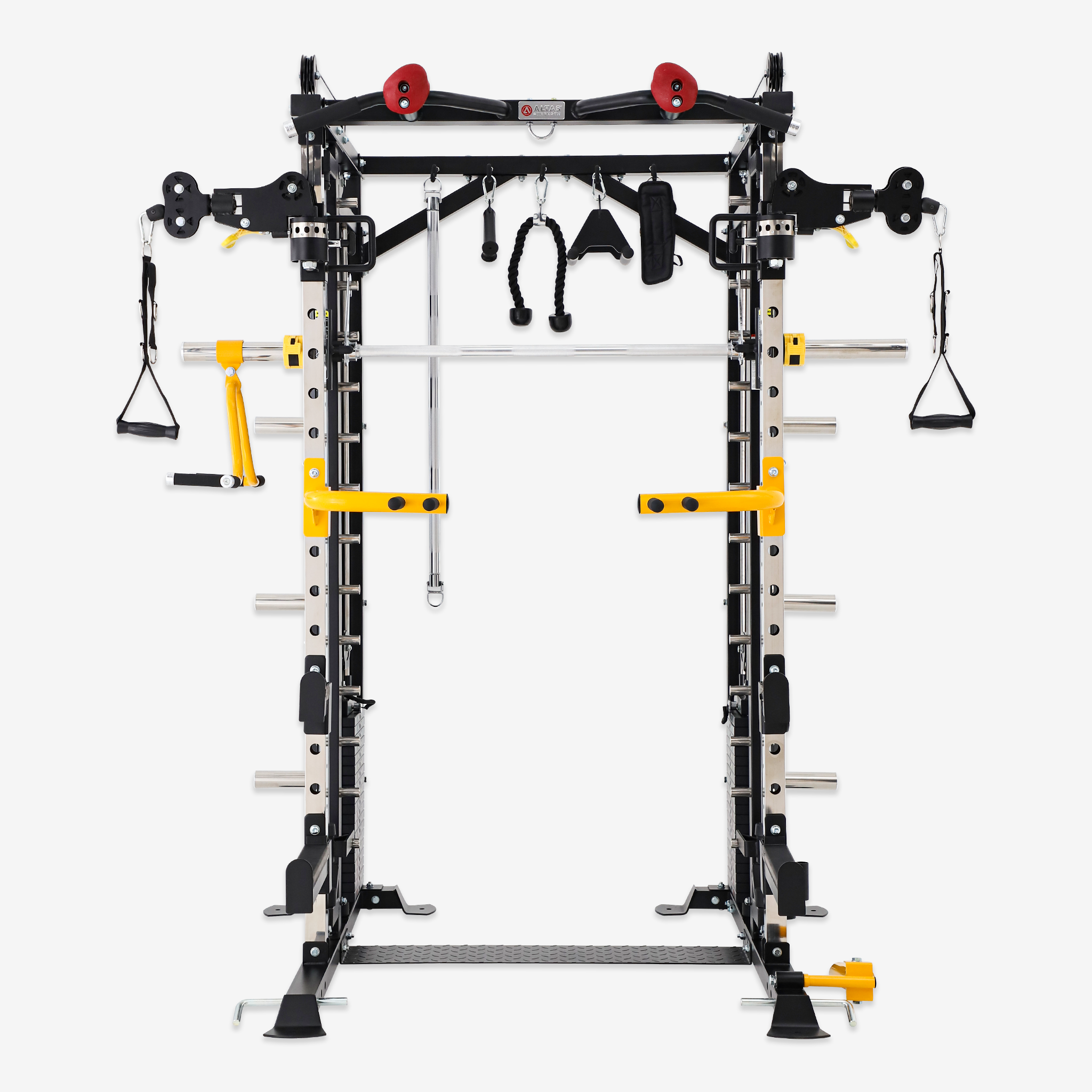 Combo - Smith Machine AL-3087B + Bench AL-4026 + Olympic Barbell + 150lb Weight Plate
