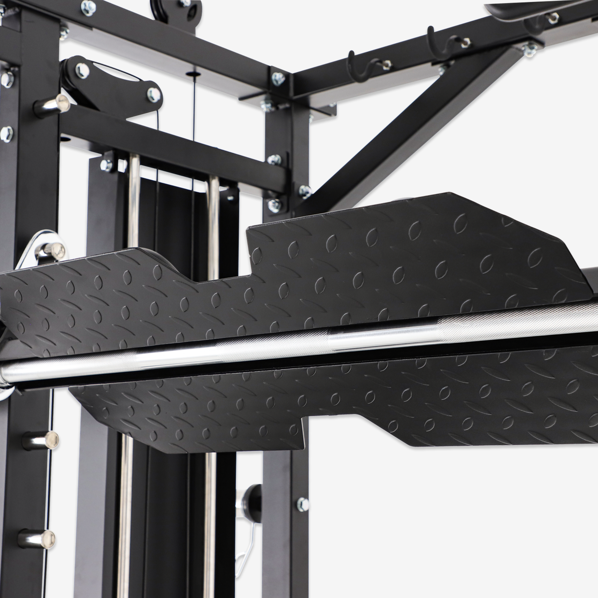 Combo - Smith Machine AL-3087B + Bench AL-4026 + Olympic Barbell + 150lb Weight Plate