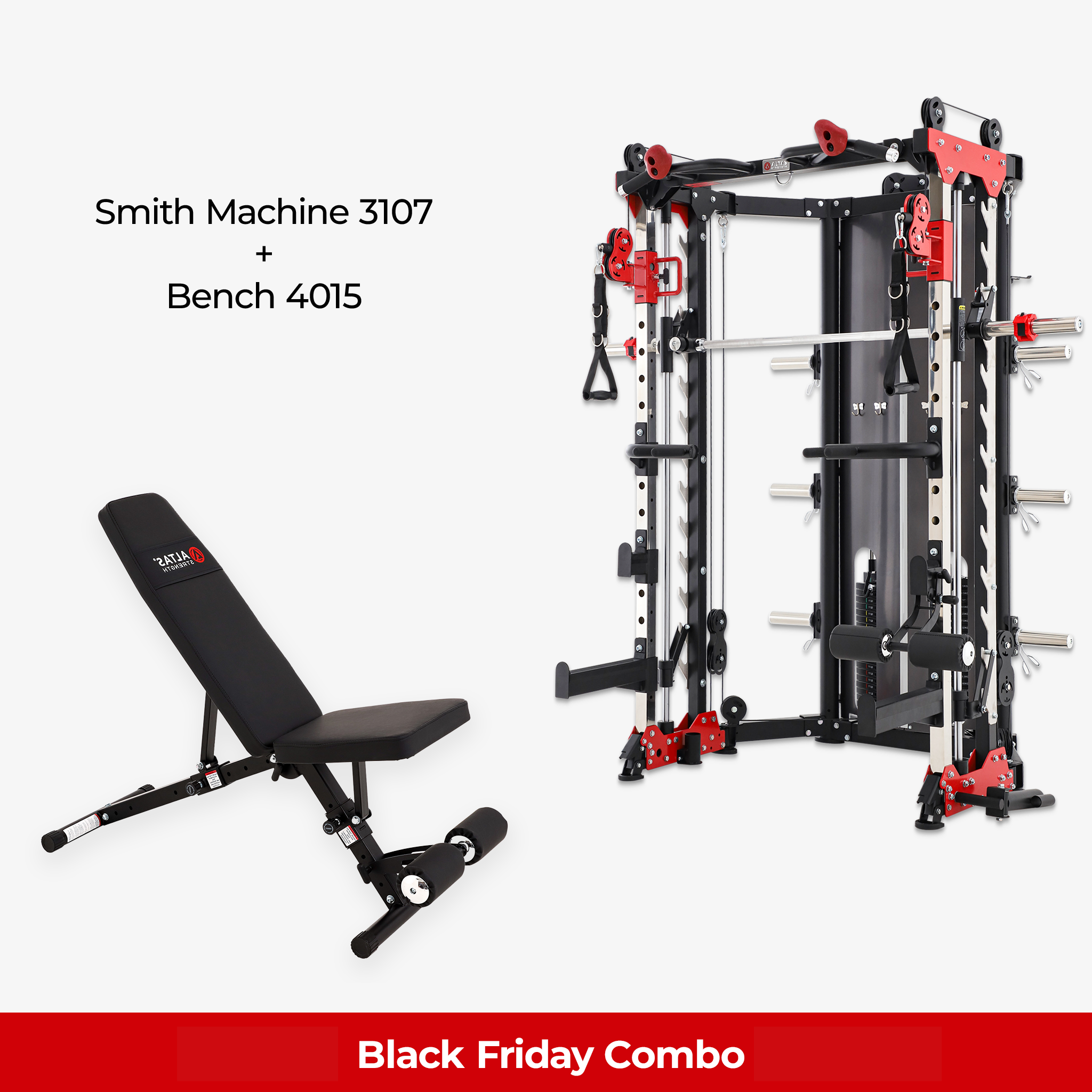 Black Friday Combo - Smith Machine AL-3107 + Bench AL-4015