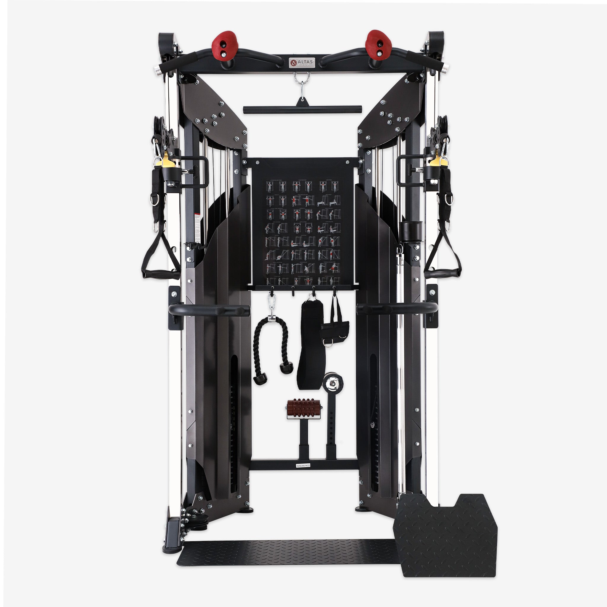 Altas Strength Multi Function Trainer Exercise Machine Black Workout Light Commercial Fitness Equipment AL-3075