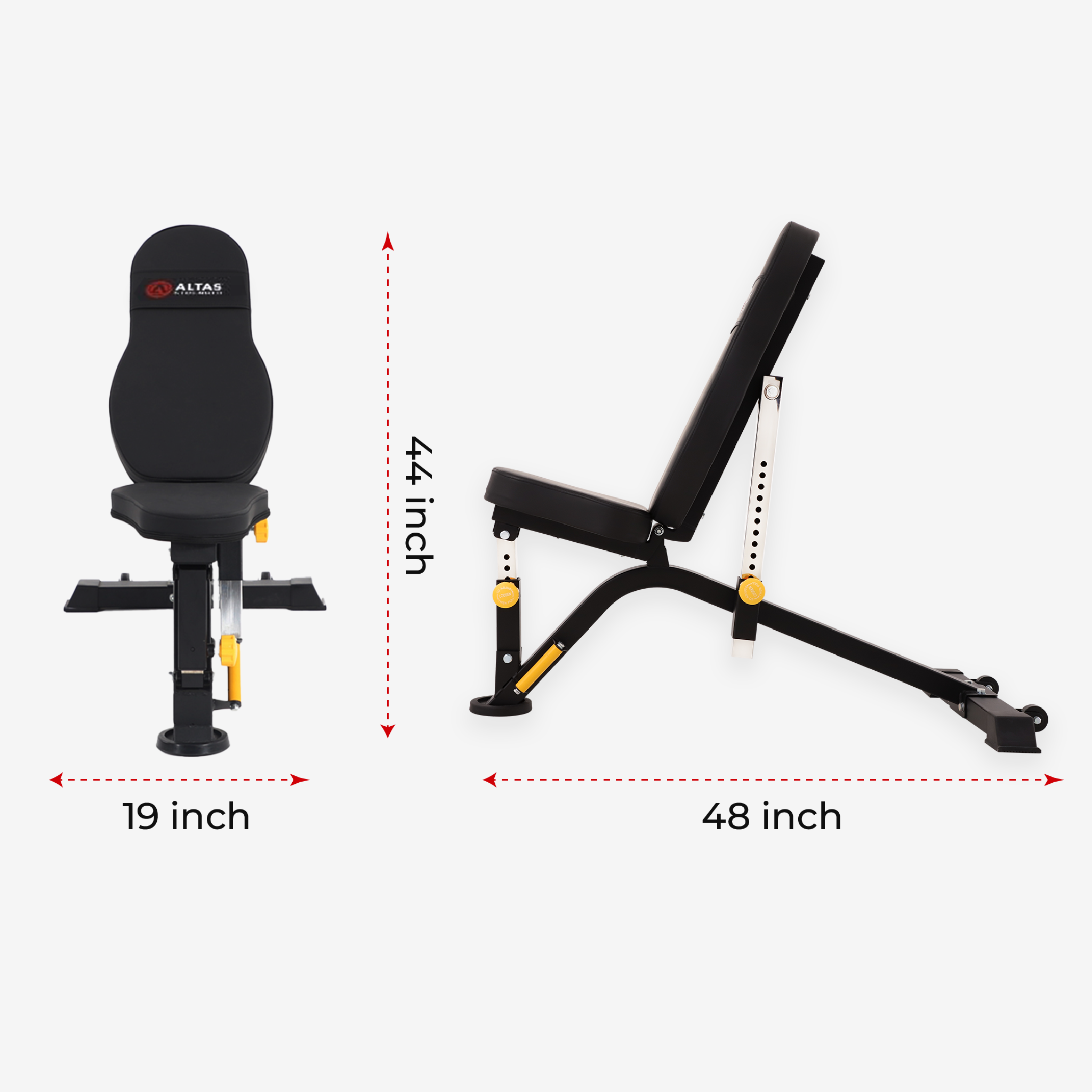 Altas Strength Home Gym Workout Adjustable Bench AL-4006