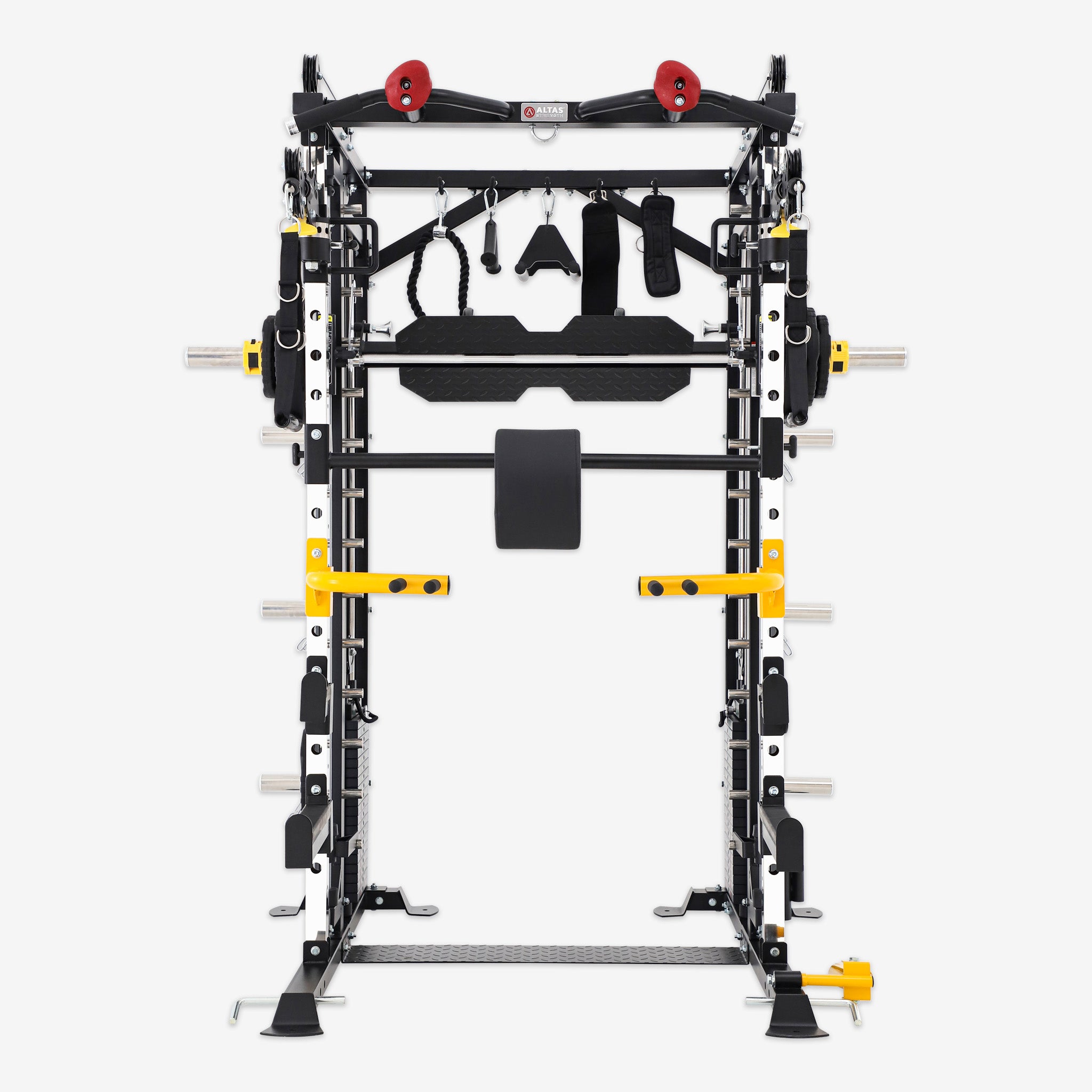 Altas Strength Smith Machine Smith Machine Pin-loaded Weights Stack Strength Trainer Home Gym with Pulley System AL-3087B