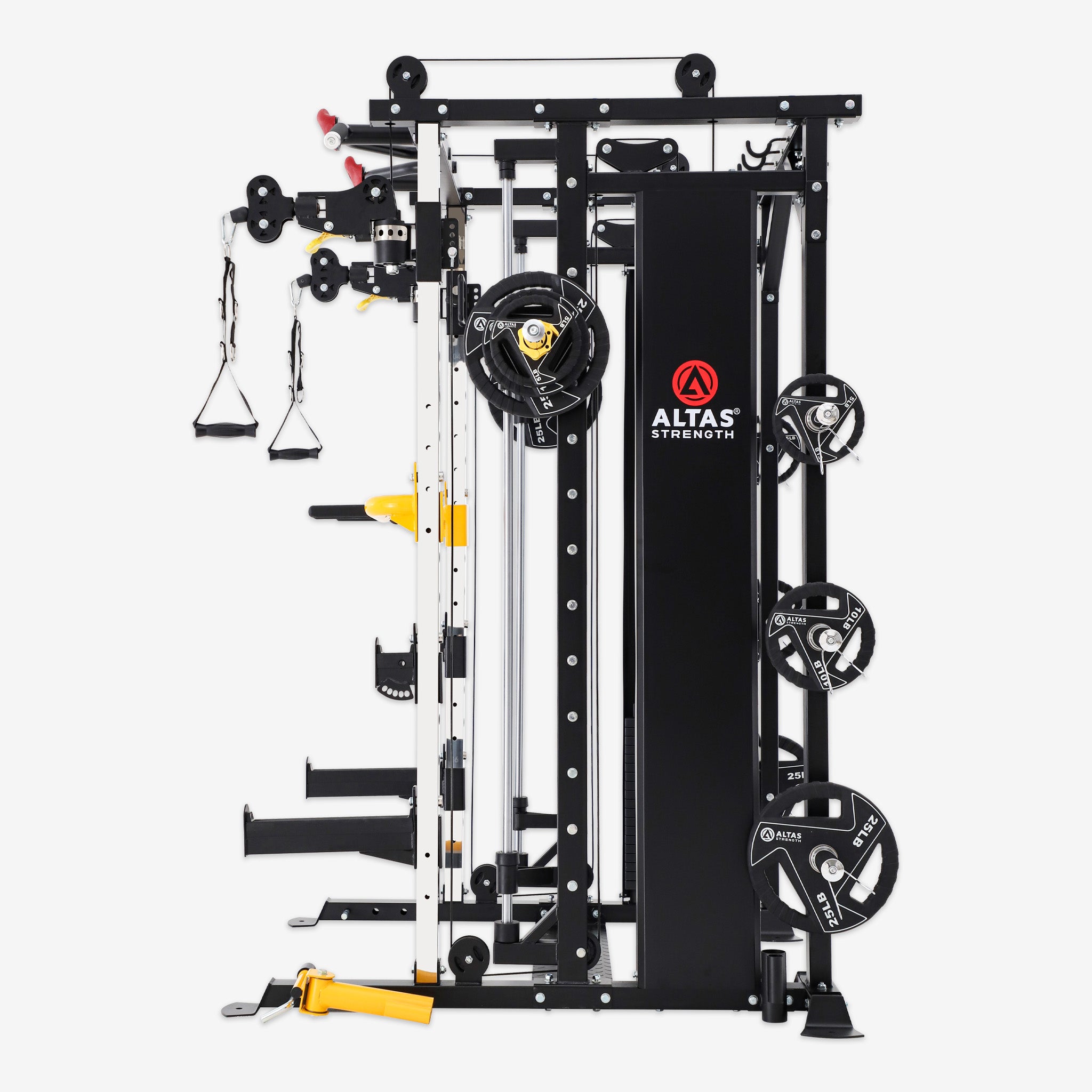 Altas Strength Smith Machine Smith Machine Pin-loaded Weights Stack Strength Trainer Home Gym with Pulley System AL-3087B