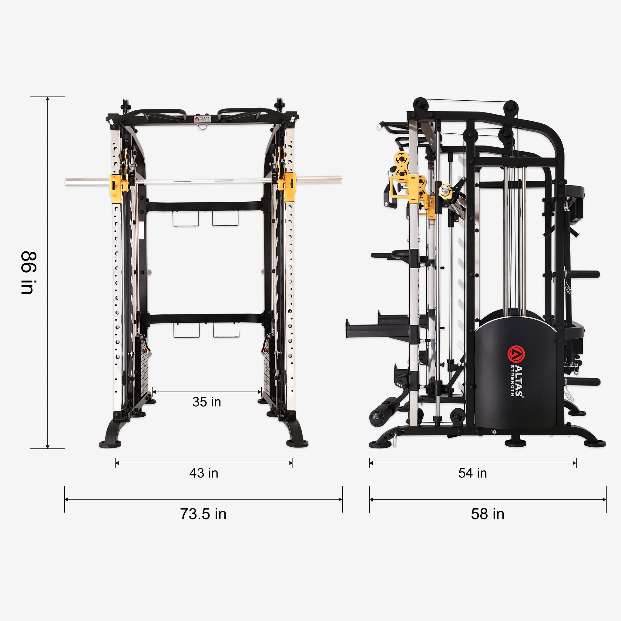 Altas Strength Home Gym Equipment Smith Machine AL-M810